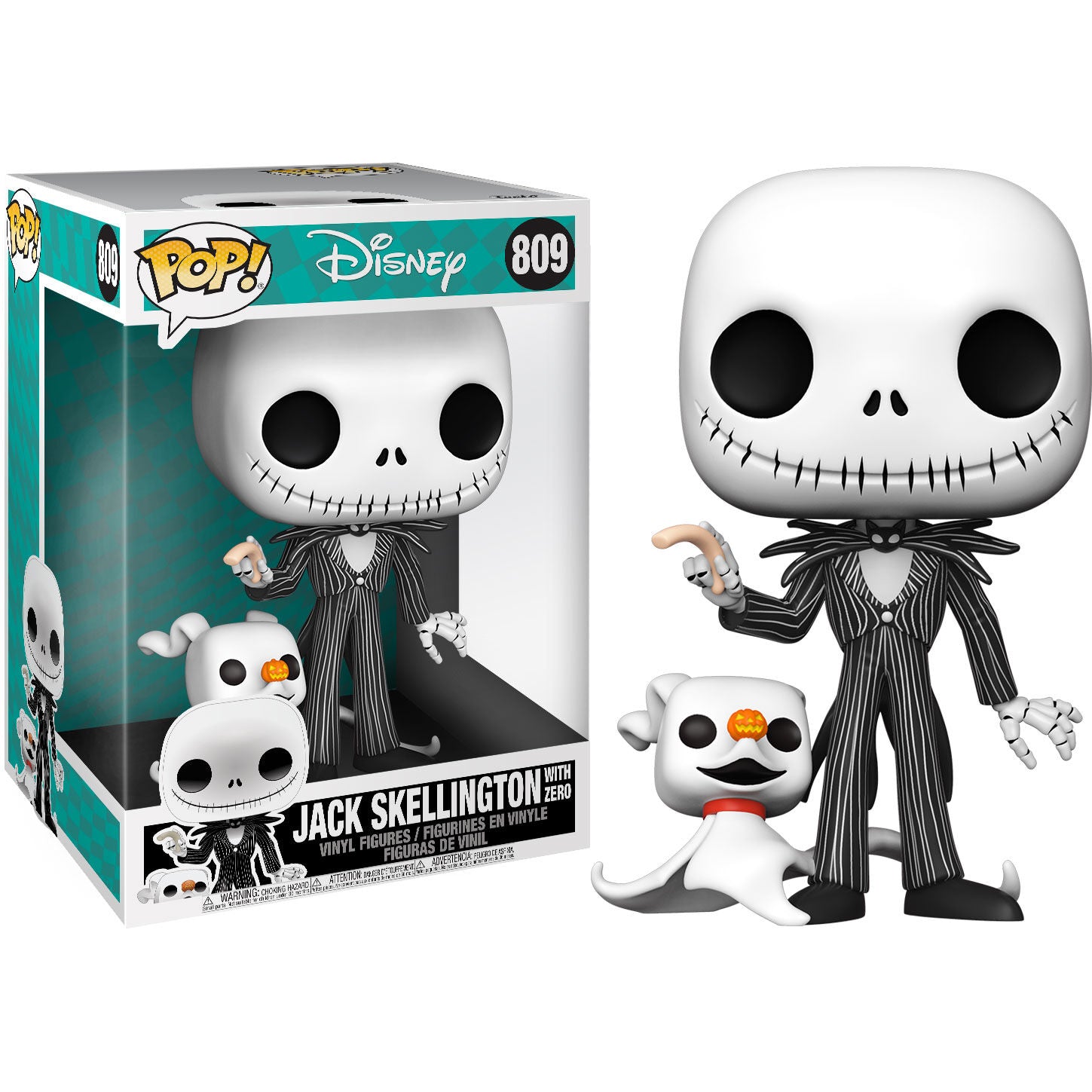 Funko POP Figur Disney Nightmare Before Christmas Jack med Zero 25cm