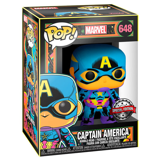 Funko POP Marvel Captain America Black Light Exclusive