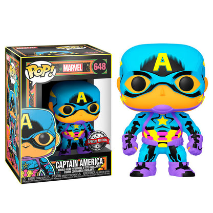 Funko POP Marvel Captain America Black Light Exclusive