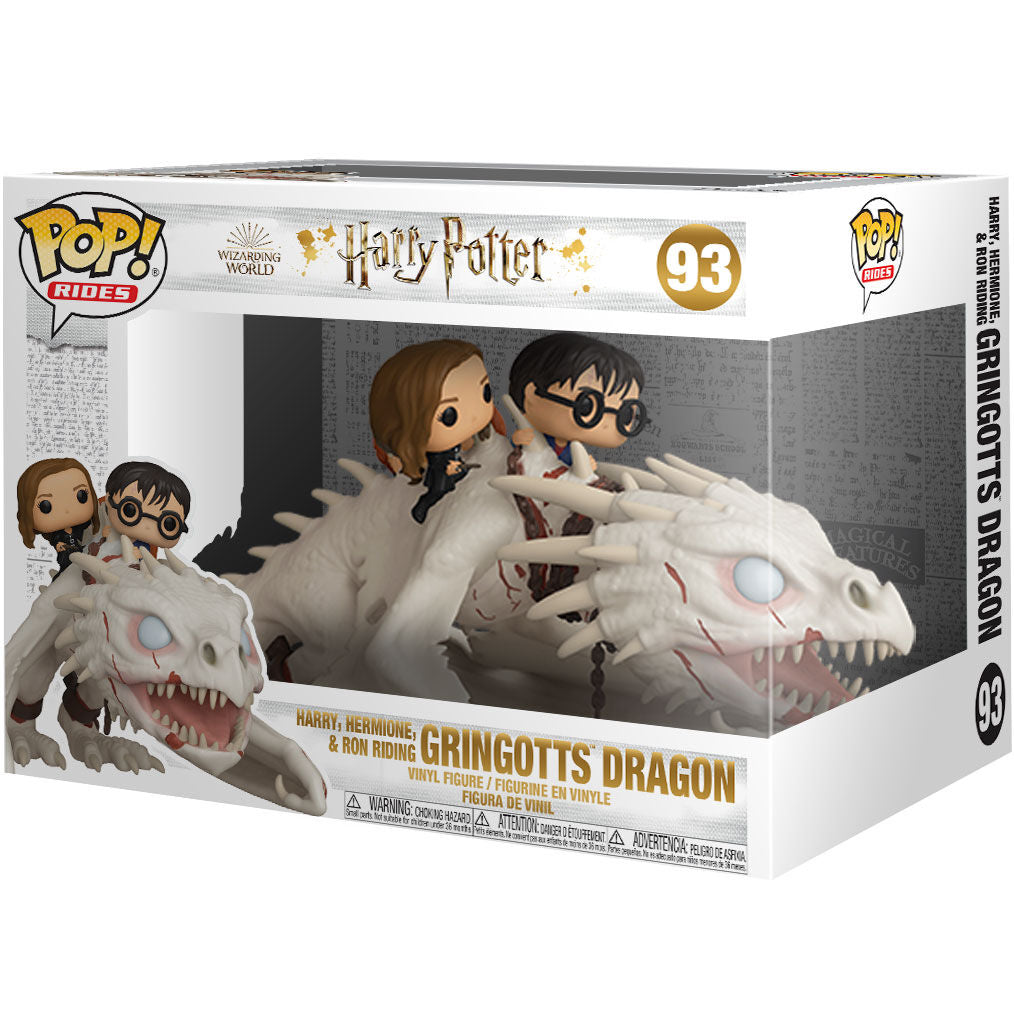 POP Figur Harry Potter Gringotts Draken med Harry, Ron och Hermione