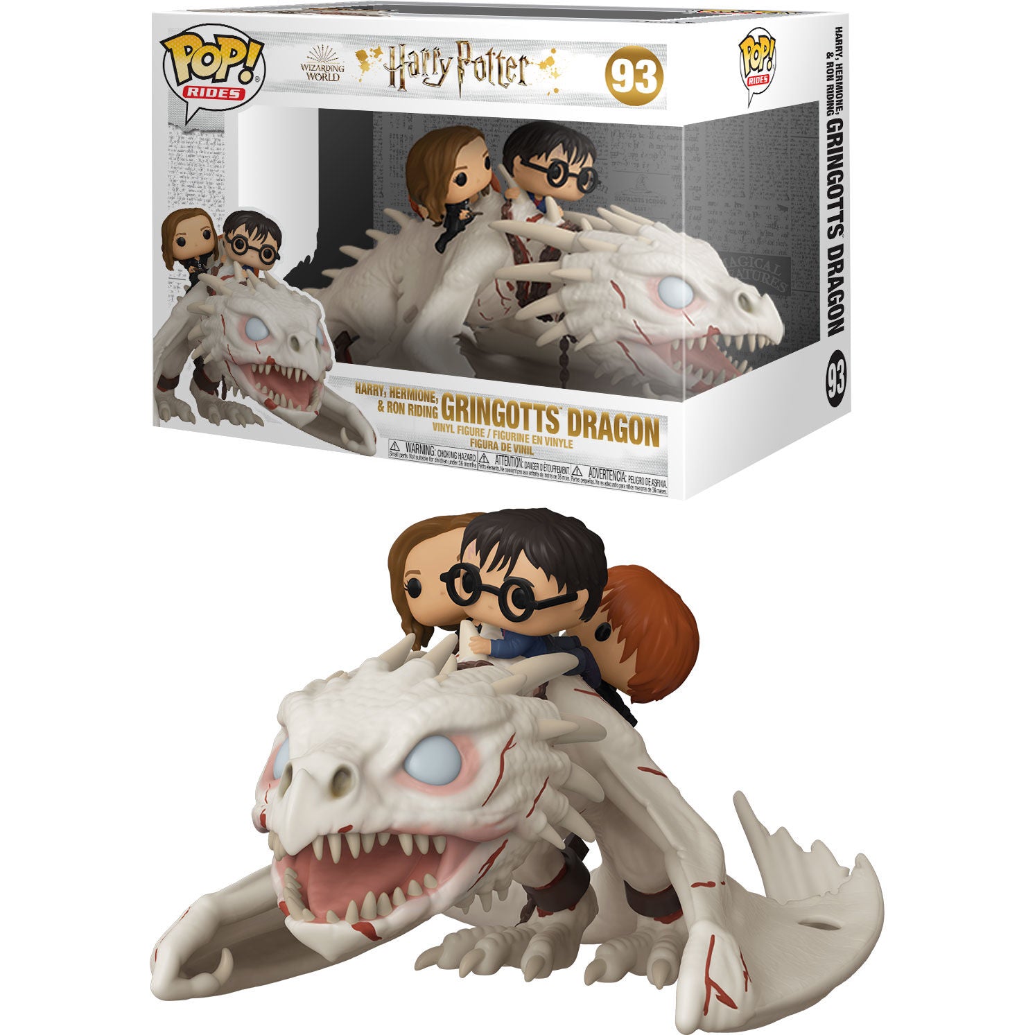 POP Figur Harry Potter Gringotts Draken med Harry, Ron och Hermione