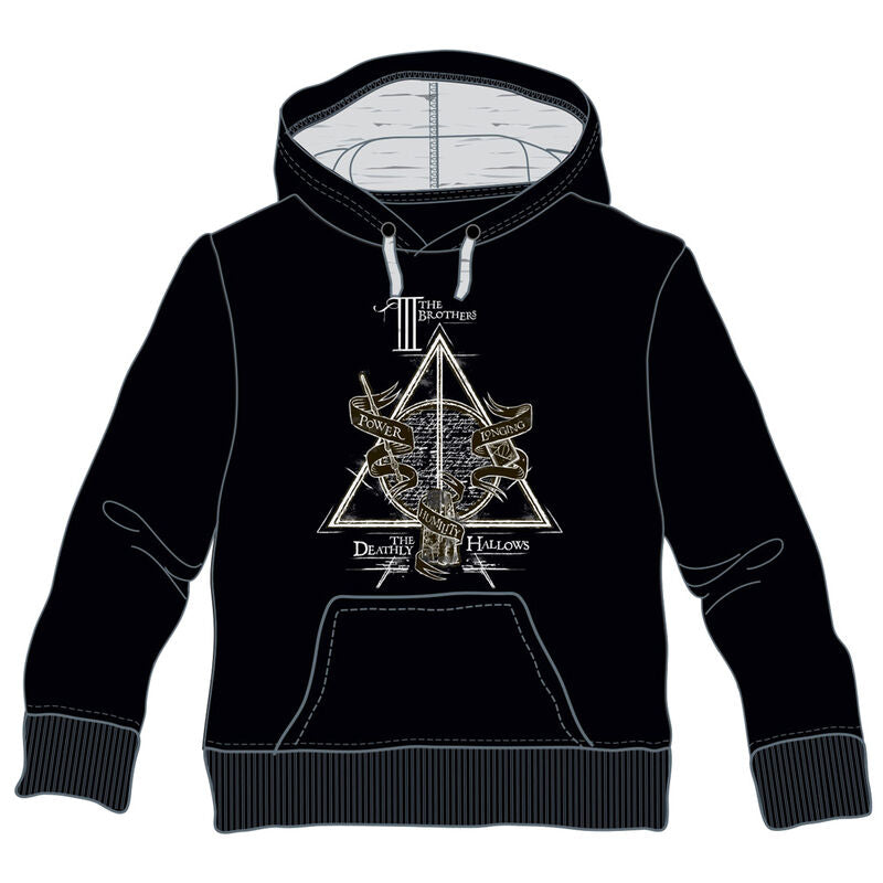 Harry Potter Deathly Hallows Hooded Sweatshirt - Storlek 10