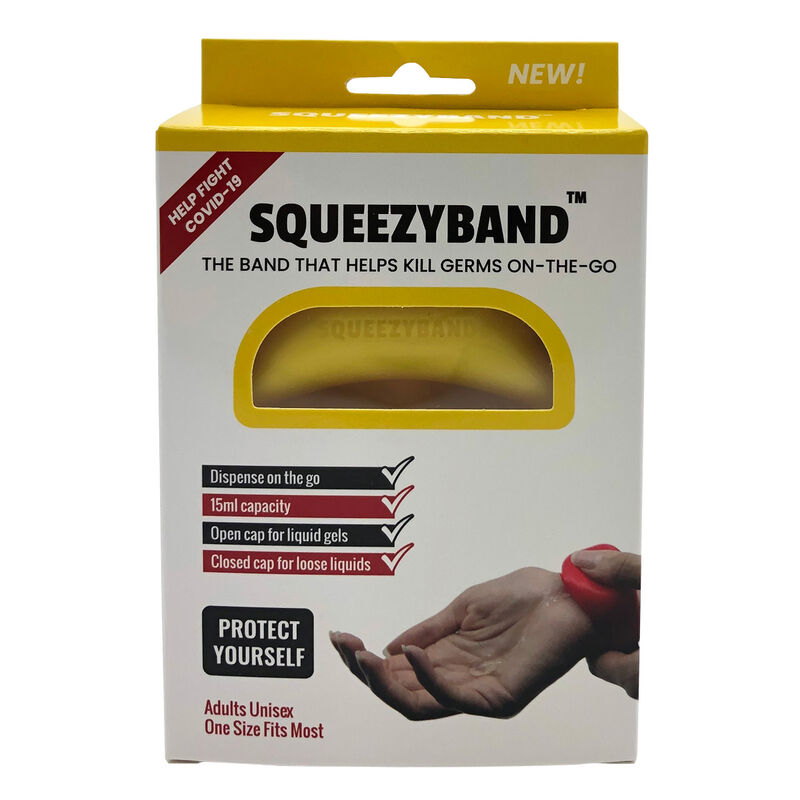 Gul Justerbar Gel Dispenser Armband för Vuxna