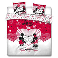 Disney Mickey och Minnie Kärlek Duvet Cover Bed 135cm