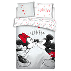 Disney Mickey och Minnie Kärlek Duvet Cover Bed 135cm