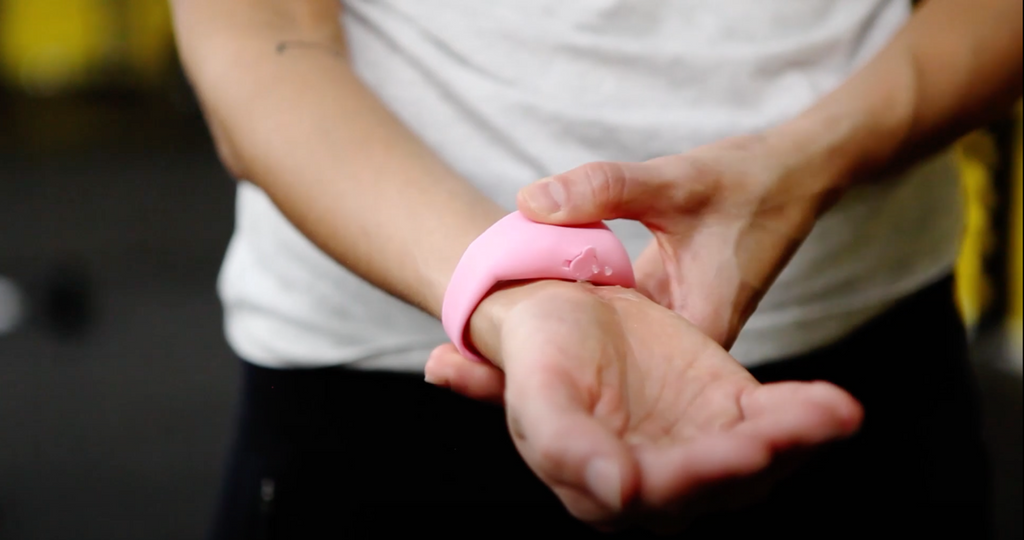 Gul Justerbar Gel Dispenser Armband för Vuxna