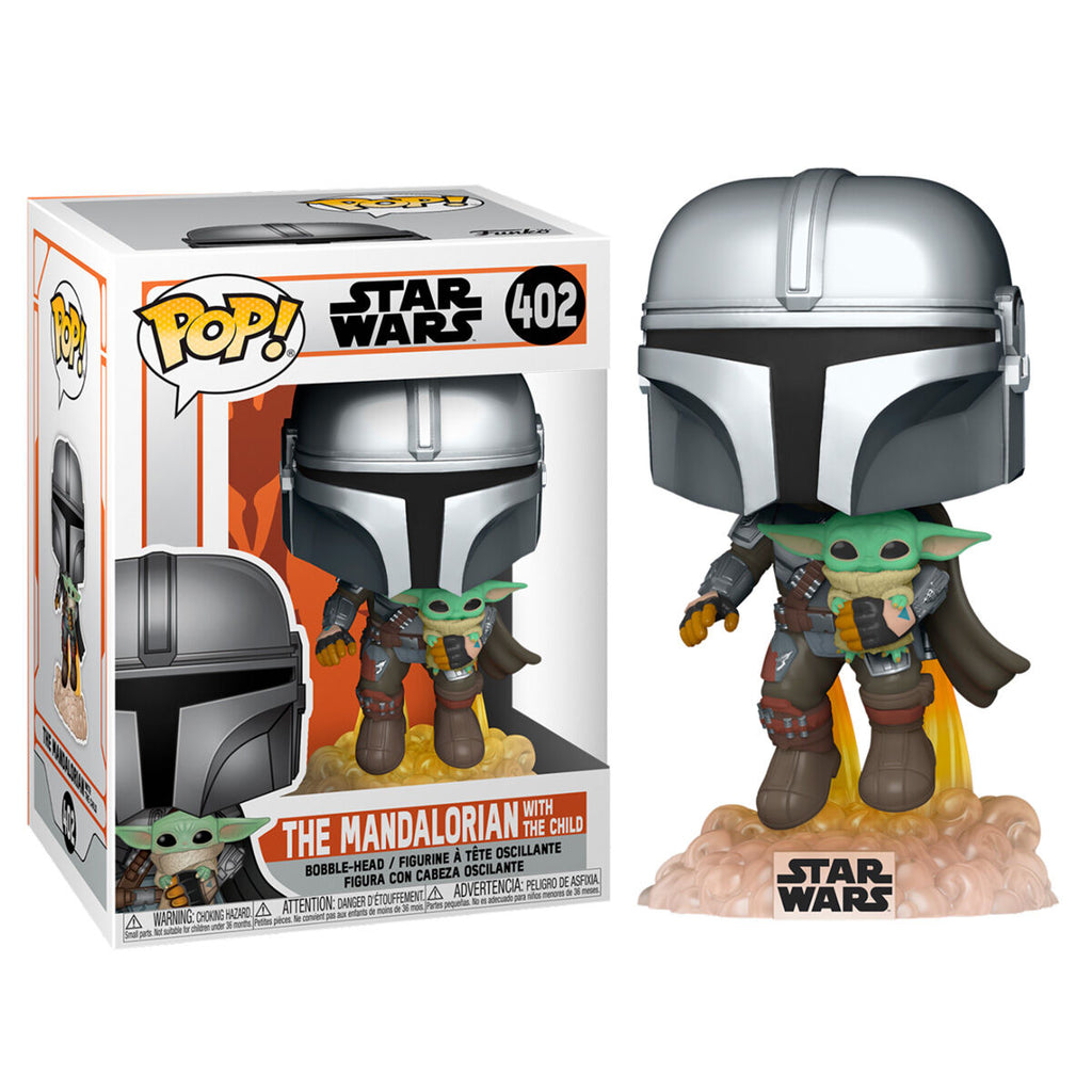 POP Figur Star Wars The Mandalorian Mando Flygande med Jetpack