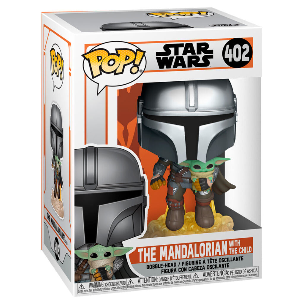 POP Figur Star Wars The Mandalorian Mando Flygande med Jetpack