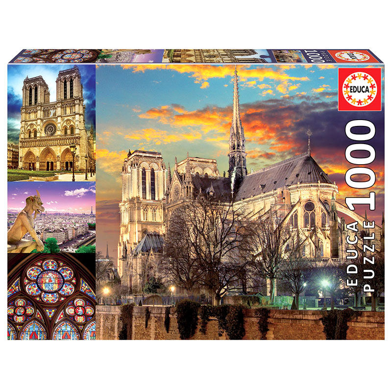 Notre Dame Collage Pussel 1000 Bitar