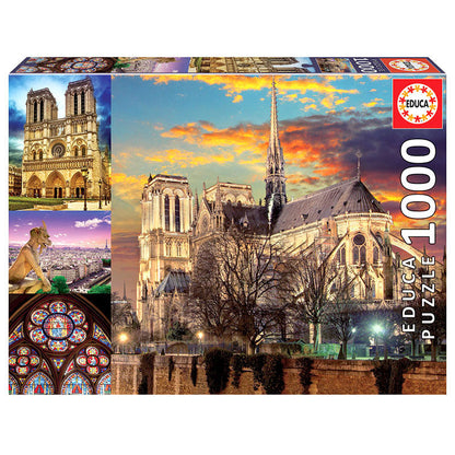 Notre Dame Collage Pussel 1000 Bitar
