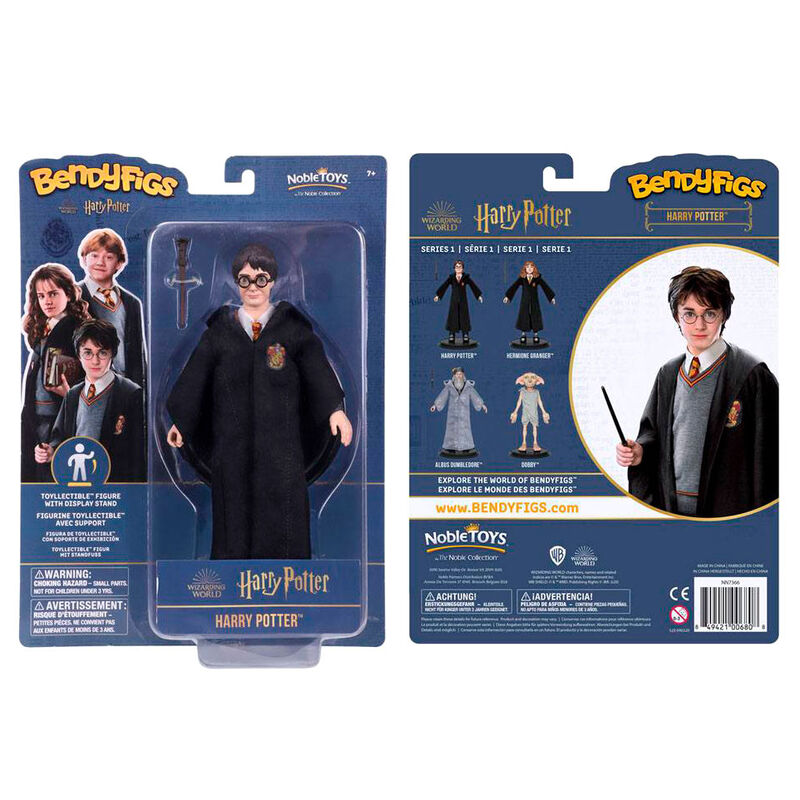 Harry Potter Harry med Trollstav Bendyfigs Malleable Figur 19cm
