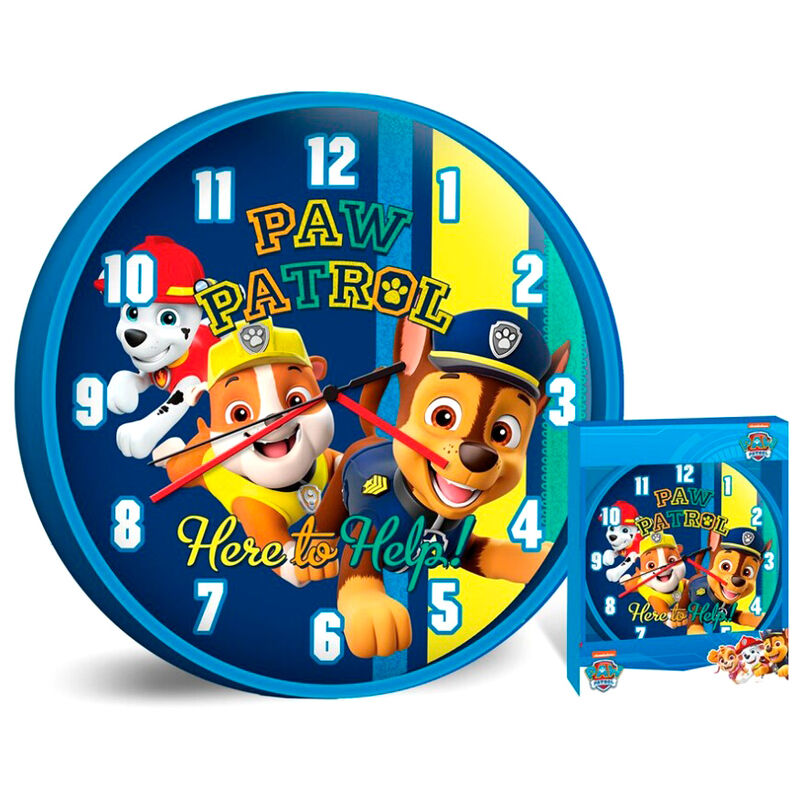 Paw Patrol Väggklocka 25 cm - Färgglad och Praktisk