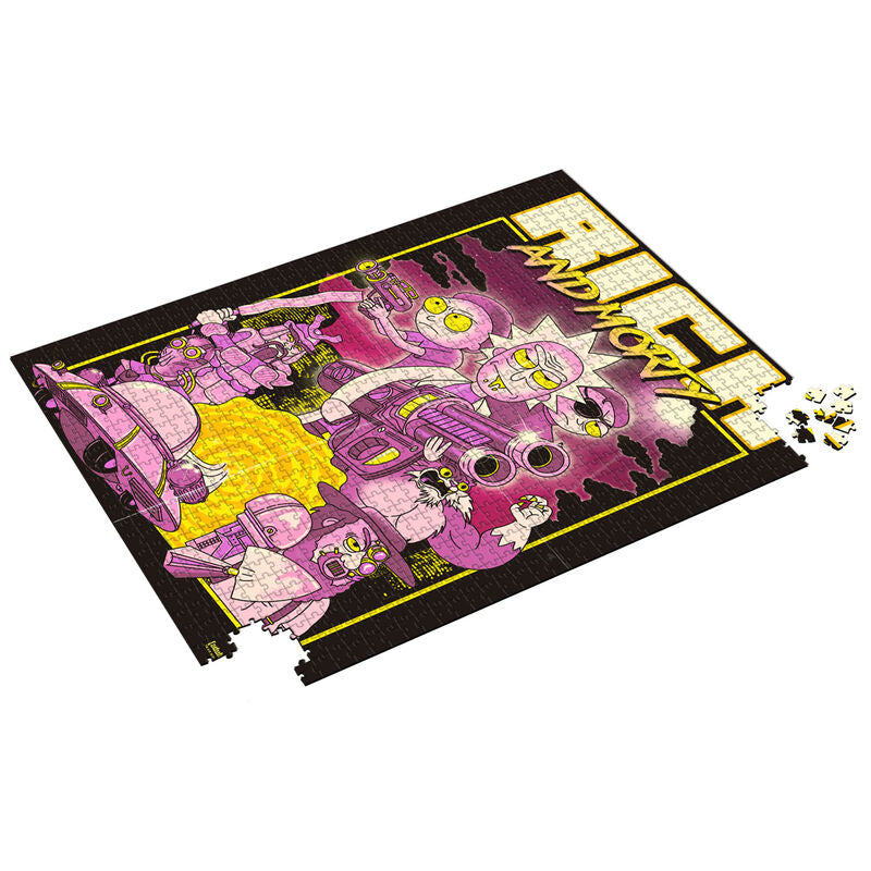 Rick and Morty Retro Poster Pussel 1000 Bitar