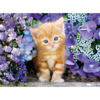 Ginger Cat in Flowers pussel 500 bitar