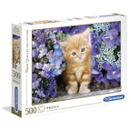 Ginger Cat in Flowers pussel 500 bitar
