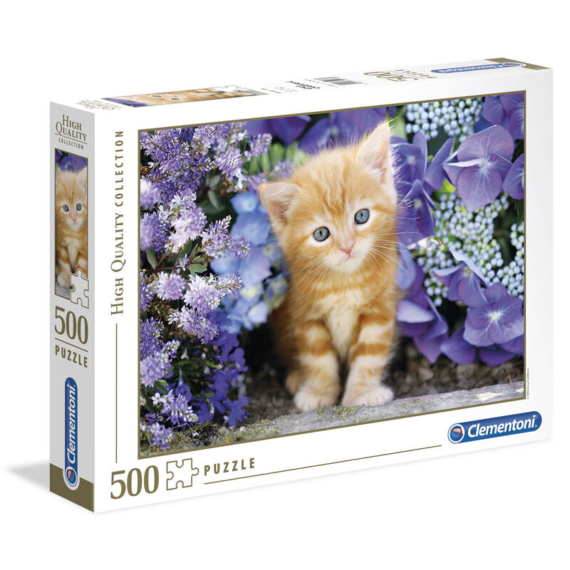 Ginger Cat in Flowers pussel 500 bitar