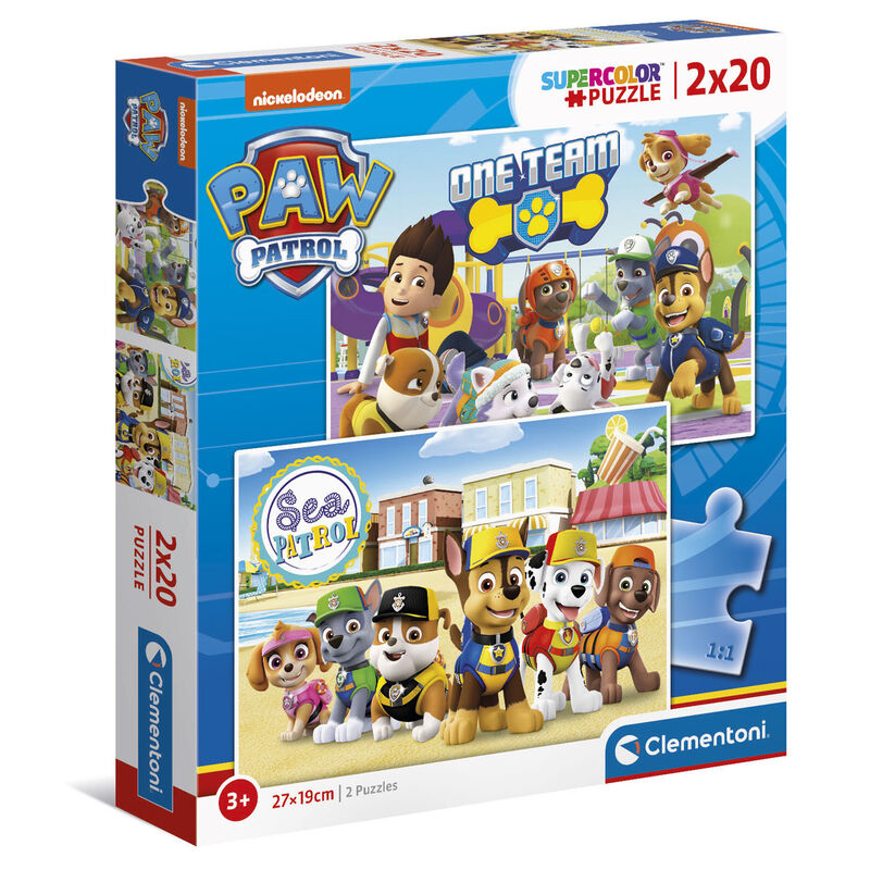 Paw Patrol Pussel 2x20 Bitar - Roligt och Utmanande