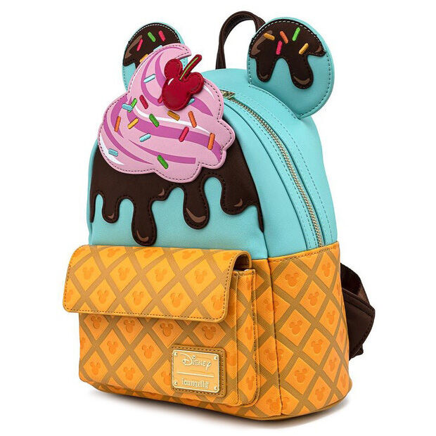 Loungefly Disney Mickey Minnie Glassyrutiga Ryggsäck