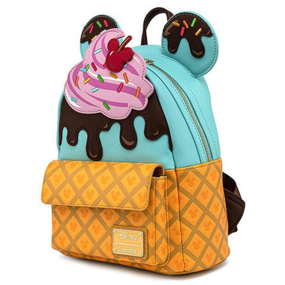 Loungefly Disney Mickey Minnie Glassyrutiga Ryggsäck