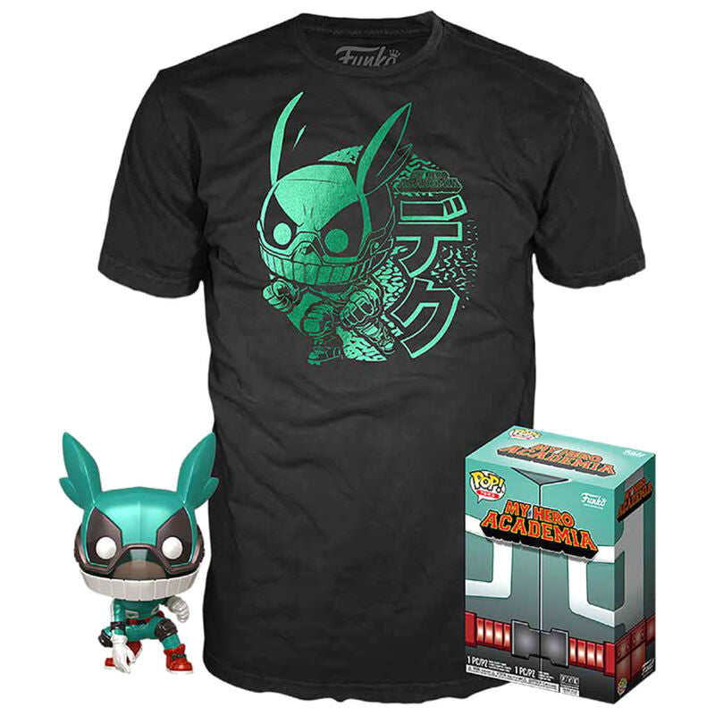 Set POP Figur & T-shirt My Hero Academia Deku med Hjälm Storlek L