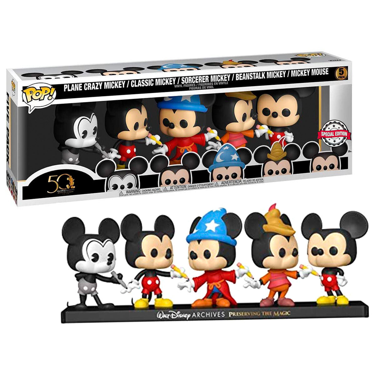 POP-pack med 5 figurer Disney Archives Mickey Exclusive