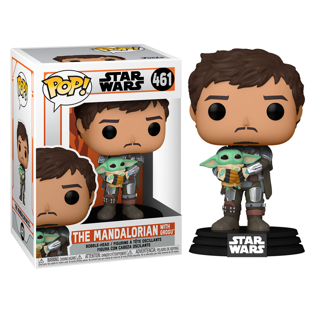 Funko POP Figur Star Wars Mandalorian Mando Hållande Barnet