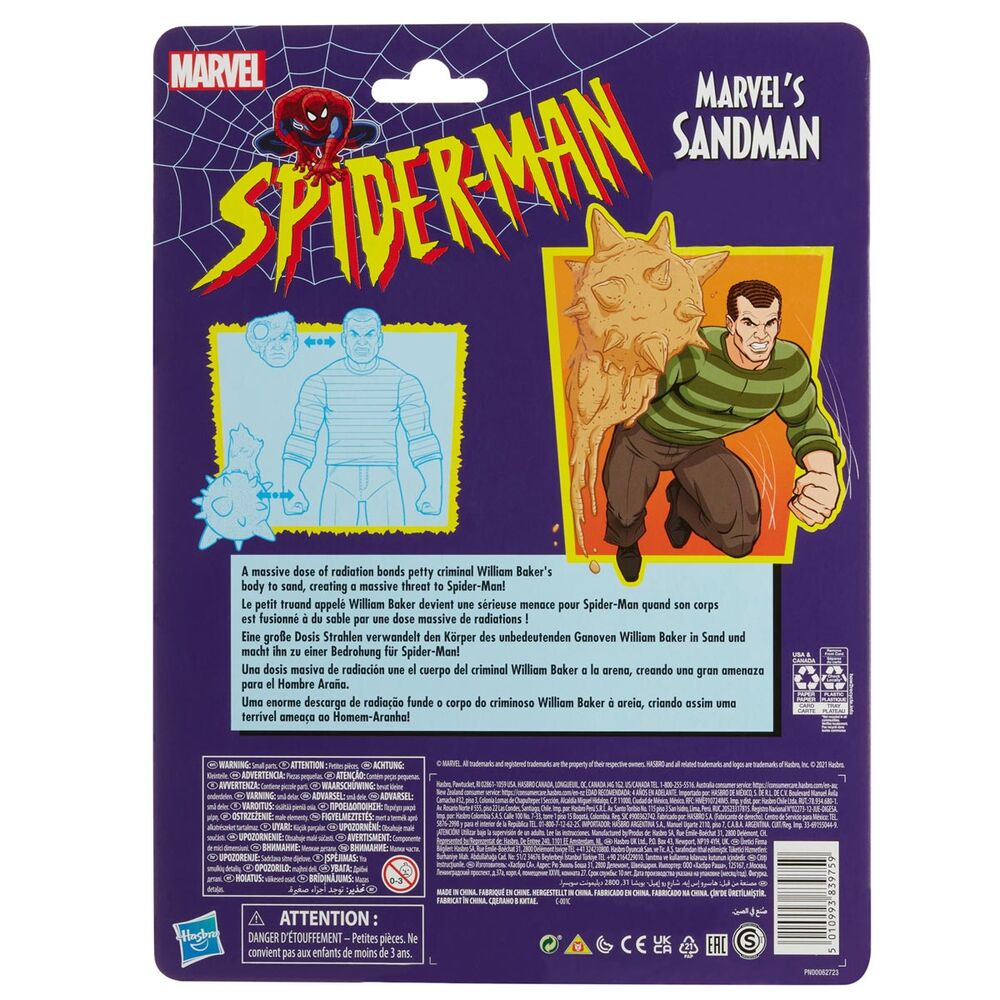 Marvel Spiderman Sandman Figur 15cm - Detaljerad och Rörlig Samlarfigur