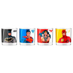 DC Comics Superhjältar Set med 4 Mini Glas