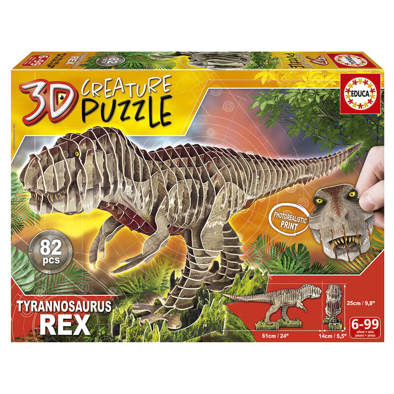 3D Kreaturspussel T-Rex 82 delar