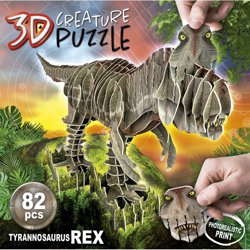 3D Kreaturspussel T-Rex 82 delar