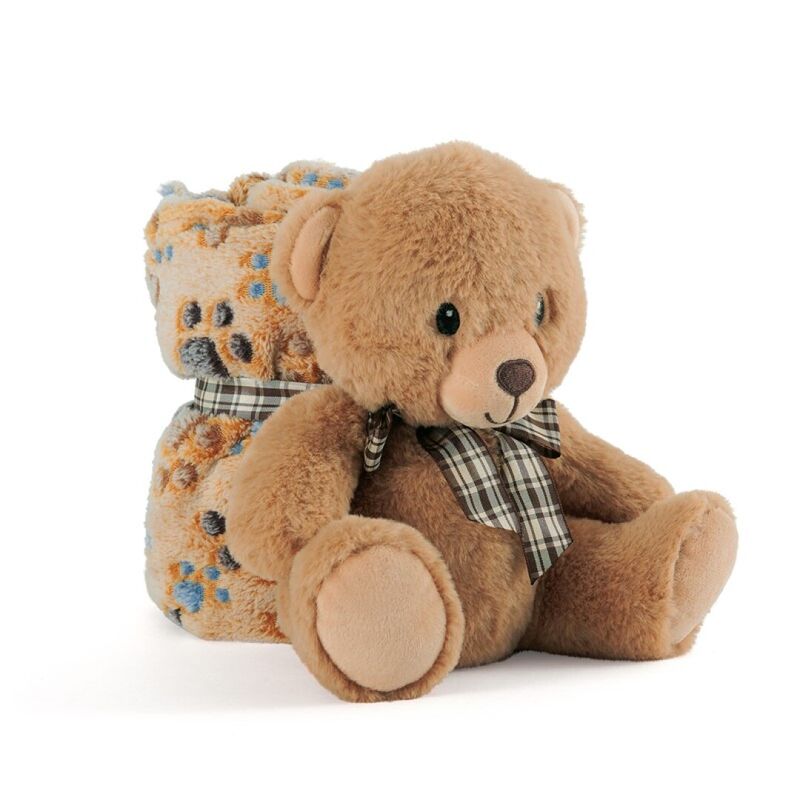 Teddy Bear Mjukfilt + Gosedjur 22cm