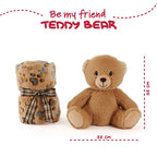 Teddy Bear Mjukfilt + Gosedjur 22cm