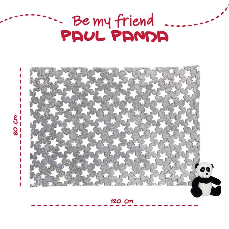 Panda Bear Mjukfilt med Gosedjur 22cm