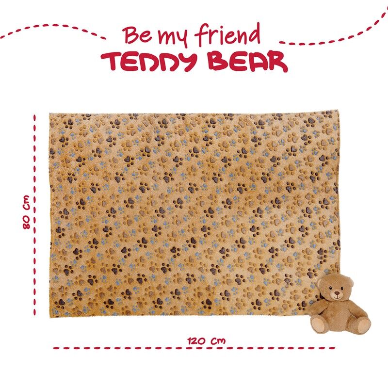 Teddy Bear Mjukfilt + Gosedjur 22cm