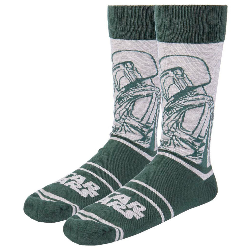 Star Wars Mandalorian pack med 3 strumpor