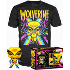 Set Figur POP & T-shirt Marvel Wolverine Black Light Storlek XL