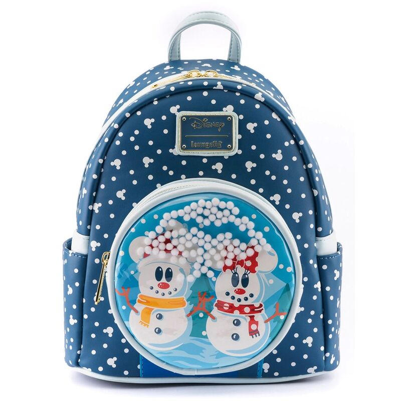 Loungefly Disney Snöman Mickey och Minnie Rygga 26cm