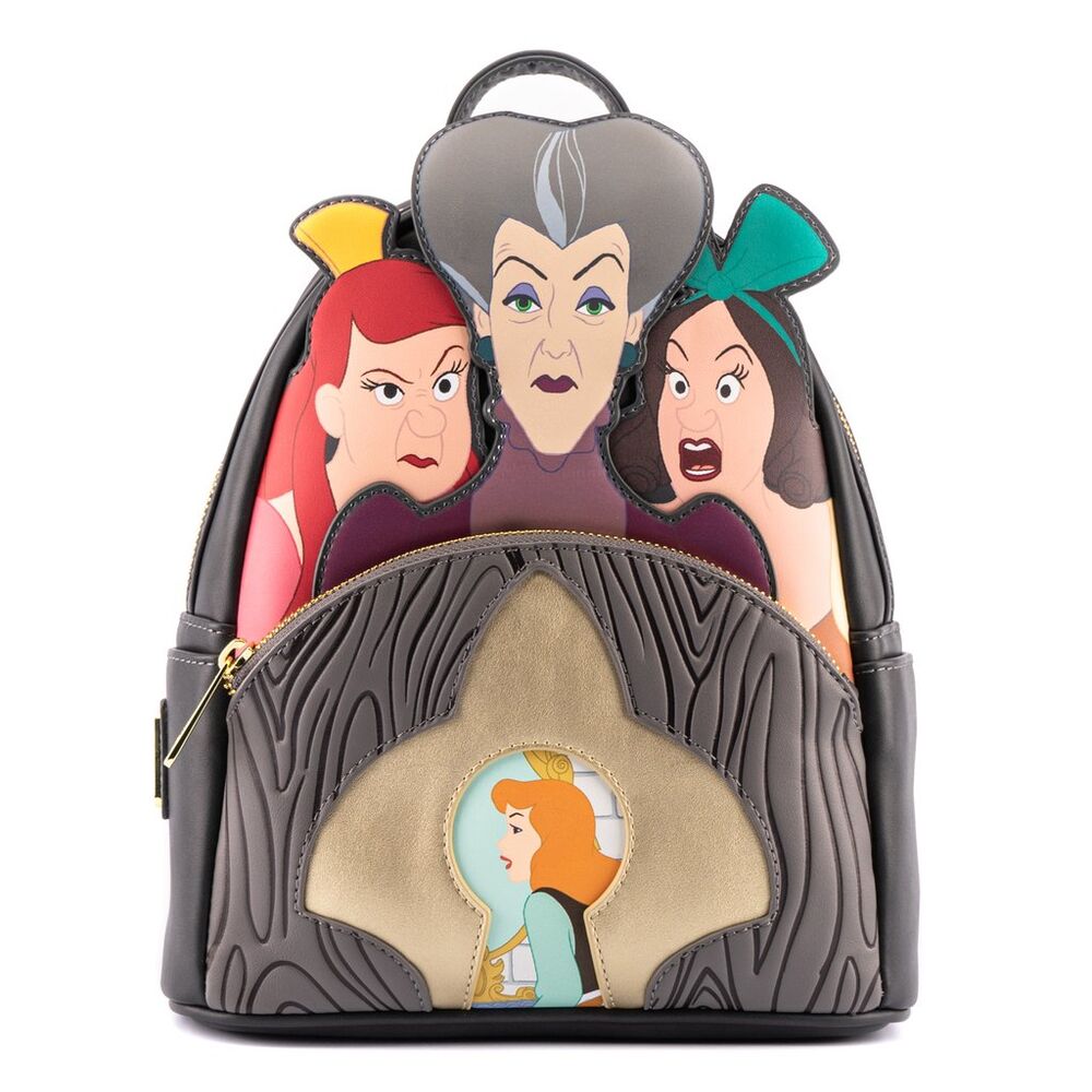 Loungefly Disney Cinderella Ondskefulla Styvmor och Styvsystrar Ryggsäck 26cm