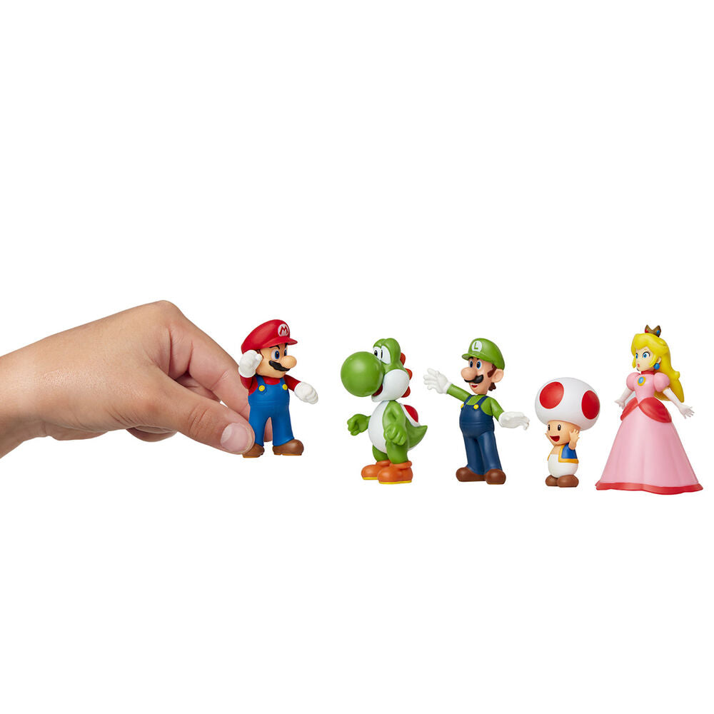 Nintendo Super Mario Figurset - 5 Figurer 6cm