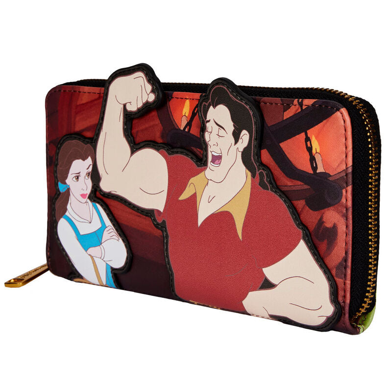 Loungefly Disney Beauty and the Beast Villains Gaston Scene Plånbok