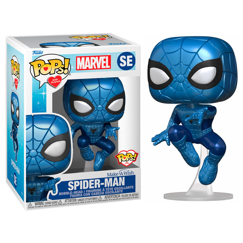 Funko POP Figur Marvel Make a Wish Spiderman Metallic 9cm
