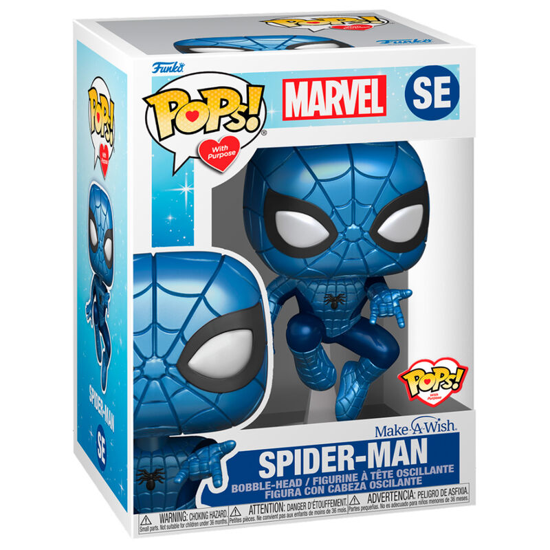 Funko POP Figur Marvel Make a Wish Spiderman Metallic 9cm