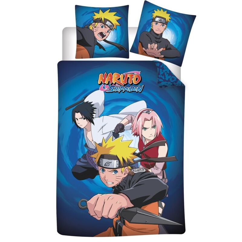 Naruto Shippuden Bomull Duvet Cover Bed 90cm