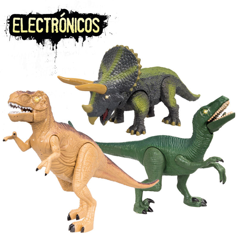 Pack med 11 Dinosaurier med Ljus och Ljud
