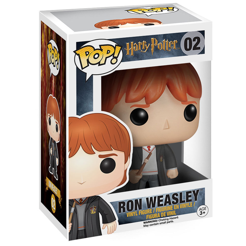 Size aprox. 9cm. Pop Vinyl Ron Weasly from Harry Potter movie.