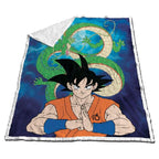 Dragon Ball Z Coral Sherpa Blanket