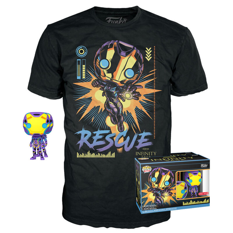 Marvel Avengers Rescue Set: T-shirt och POP Exclusive Figur XL