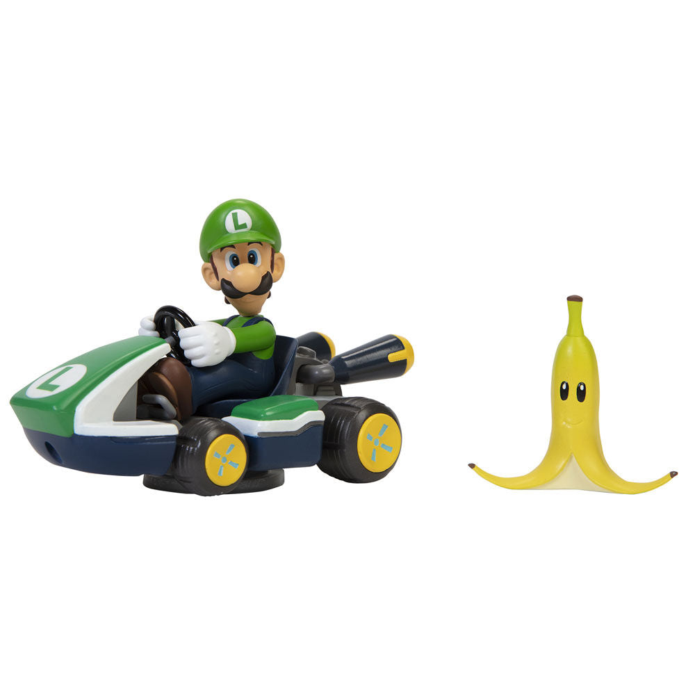 Mario Kart Spinout Luigi Kart Figur – 6,5 cm