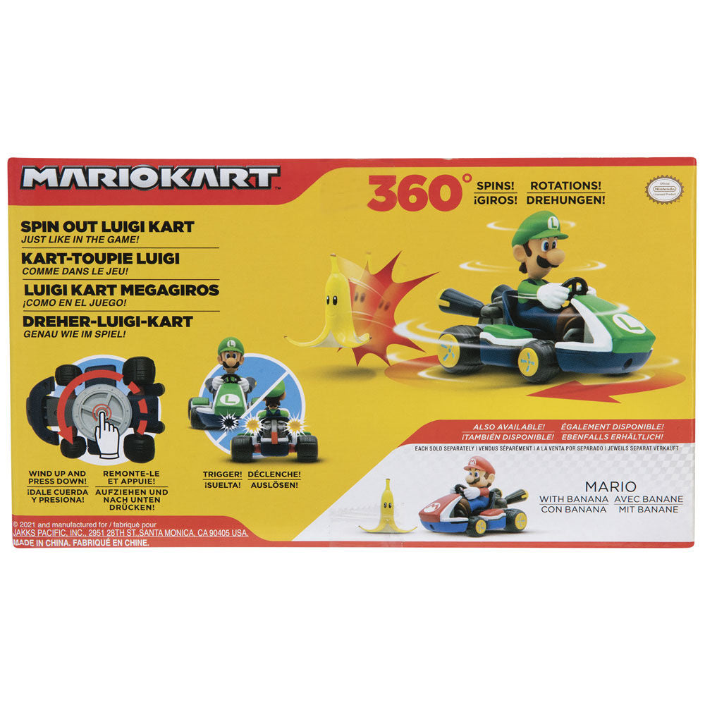 Mario Kart Spinout Luigi Kart Figur – 6,5 cm