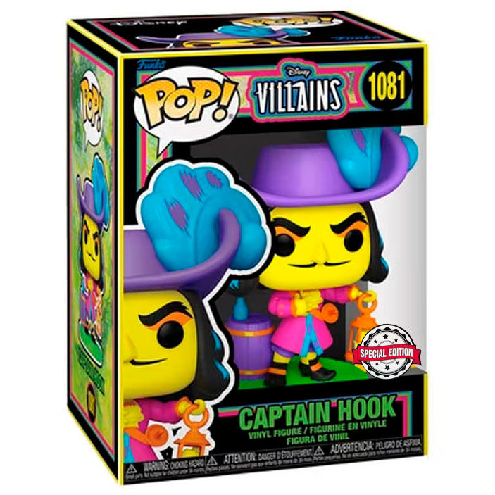 POP Figur Disney Skurkar - Hook Black Light Exclusive